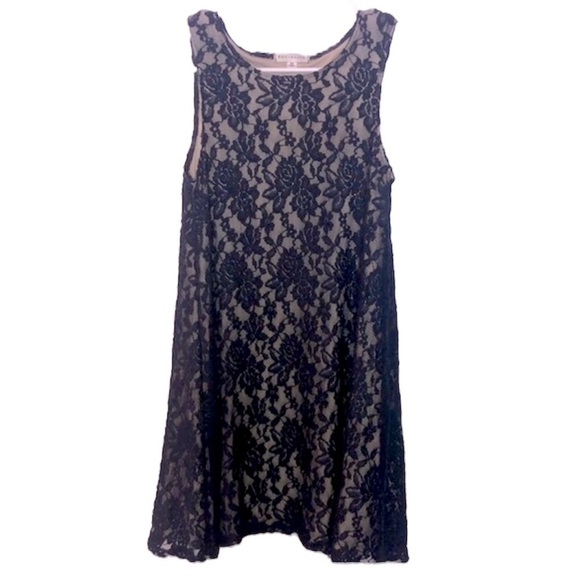 SOCIALITE DARK BLUE FLORAL LACE DRESS SIZE XS - Picture 1 of 5